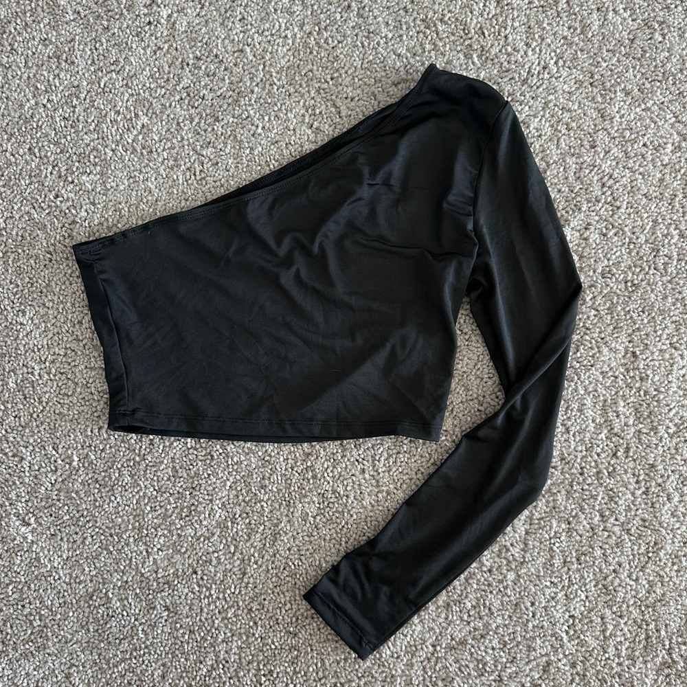 Shein one shoulder crop top